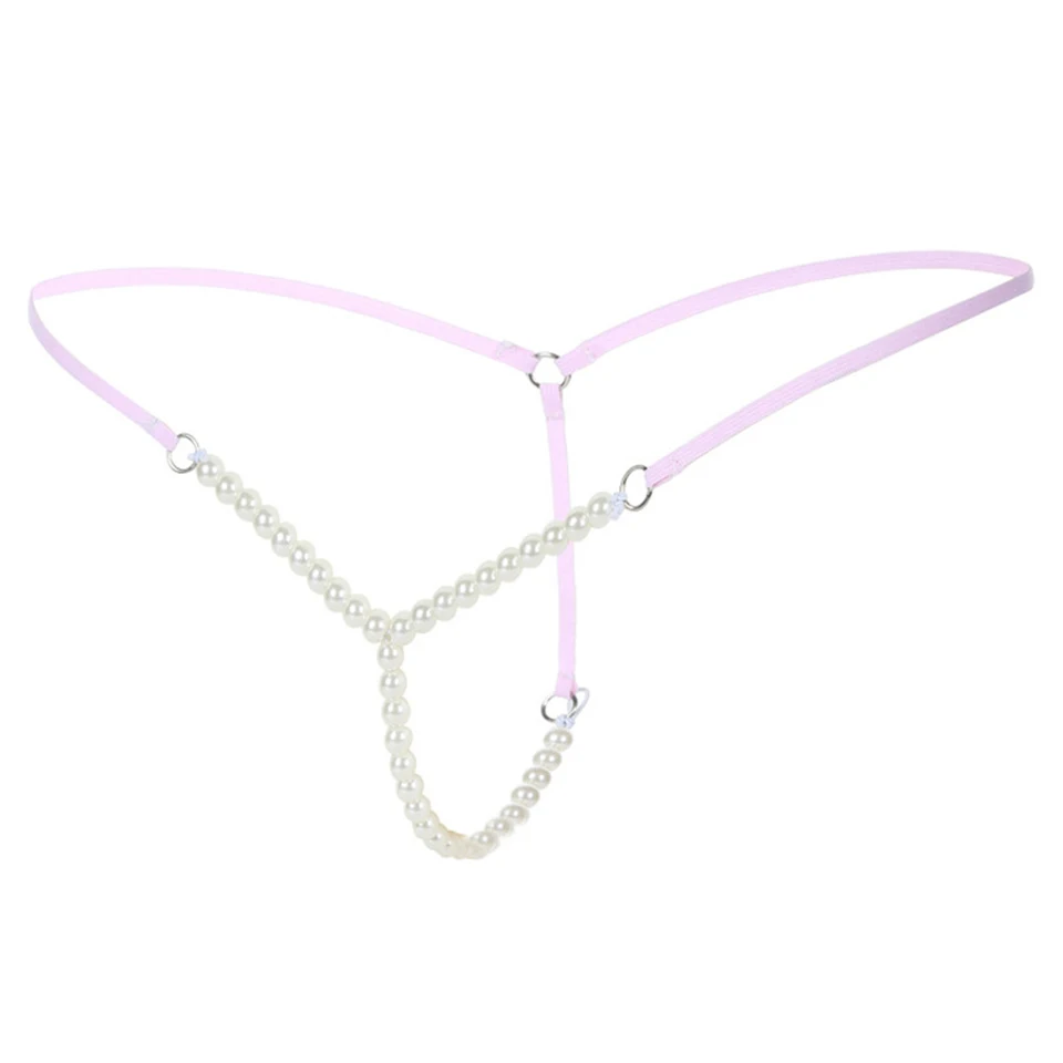 Sexy Women Thongs and G Strings Pearl Lingerie G String Crotchless PantiesThong Ladies Underwear Tanga