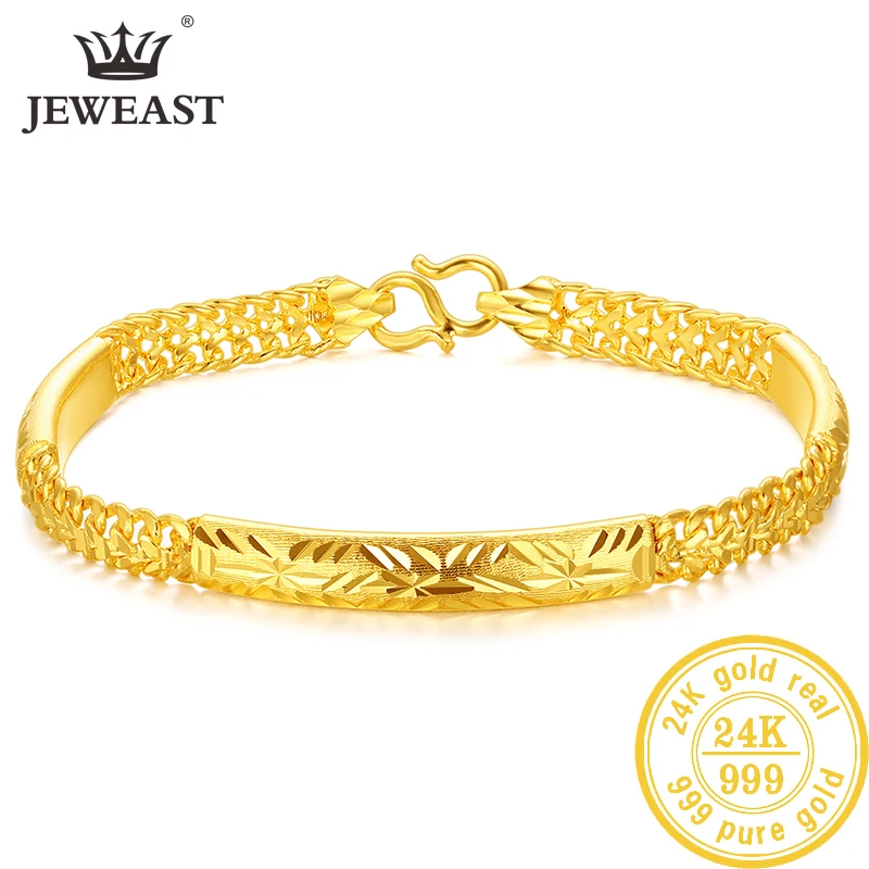 

YLJC 24K Pure Gold Bracelet Real 999 Solid Gold Bangle Upscale Beautiful Romantic Trendy Classic Jewelry Hot Sell New 2023