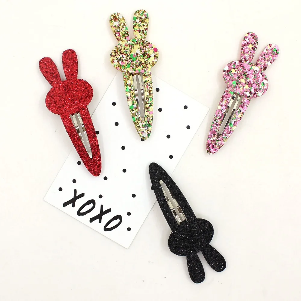 

Wholesale Boutique 20pcs Fashion Glitter Rabbit Barrettes Hairpins Bunny Snap Clips Princess Easter Headwear Hair Accessories