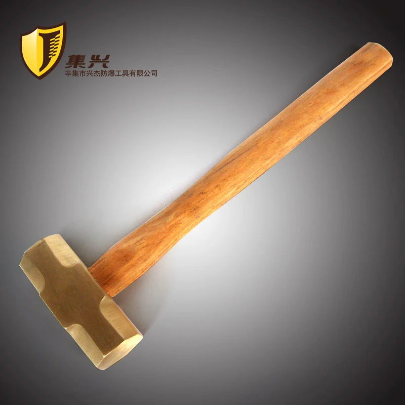 

4.5kg/10lb Brass Sledge hammer with wooden handle,Brass octagonal hammer with wooden handle