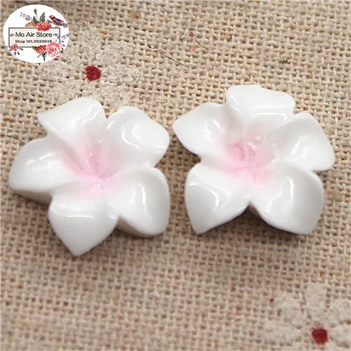 20pcs 16mm Mixed Color flower Plumeria rubra resin flatback cabochon DIY jewelry/phone decoration