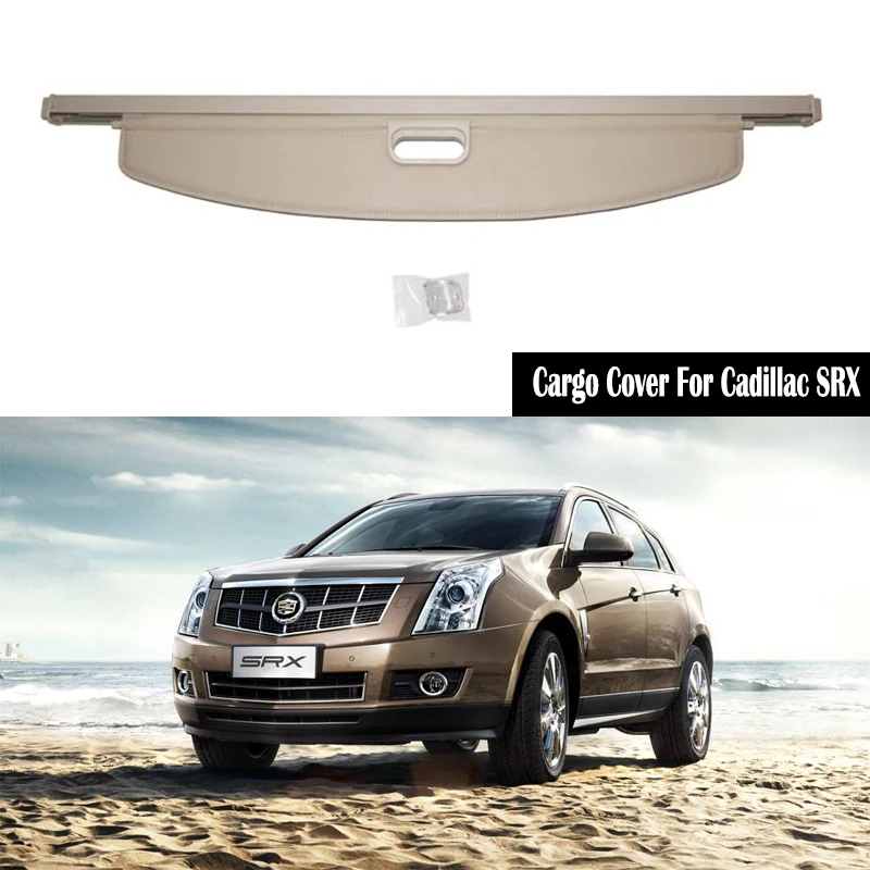 Rear Cargo Cover For Cadillac SRX 2010 2011 2012 13 2014 2015 2016 privacy Trunk Screen Security Shield shade Auto Accessories