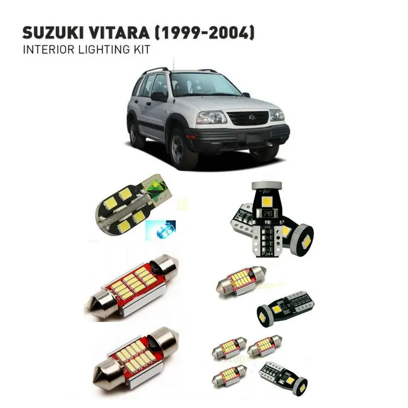 

Светодиодные внутренние фары для Suzuki vitara 1999-2004, 13 шт., светодиодные фары для автомобилей, комплект освещения, автомобильные лампы Canbus