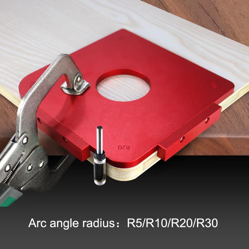 Round Corner Jig Templates R5 R10 R20 R30 Wood Routers Jig Radius Quick-Jig Router Table Bit Woodworking Tools