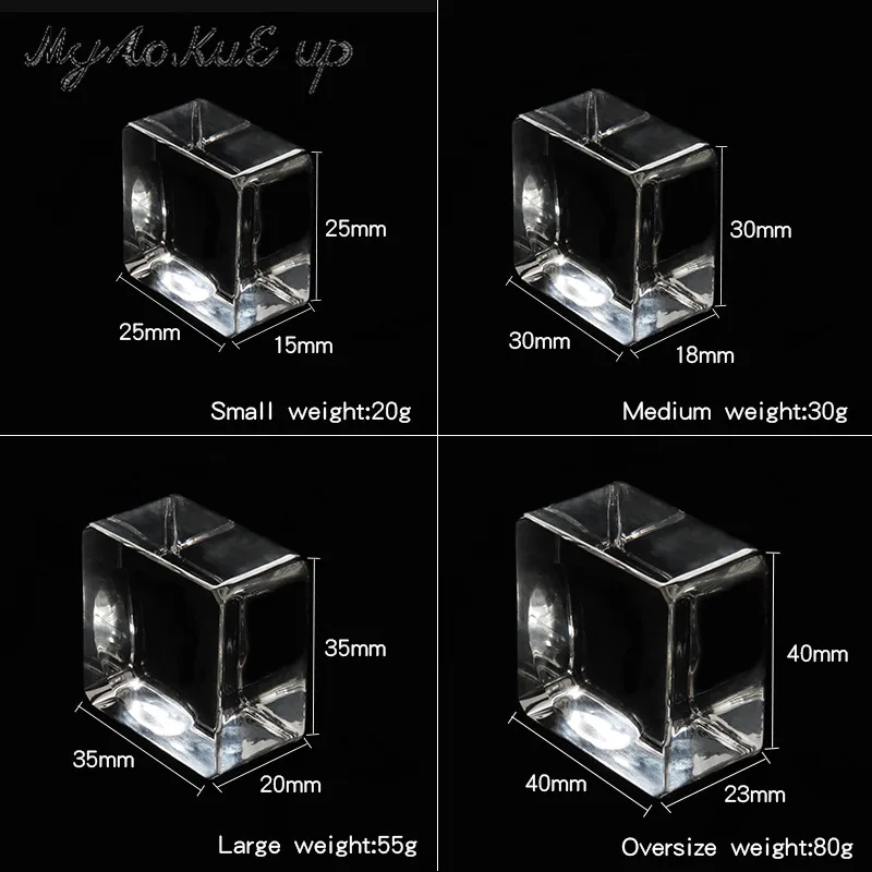Platz Kristall Glas Dichtung Falsche Wimpern Ständer Kleber Pad Kleber Halter Wimpern Kleber Palette Paste Kleber Pad Make-Up-Tool – Detail 6