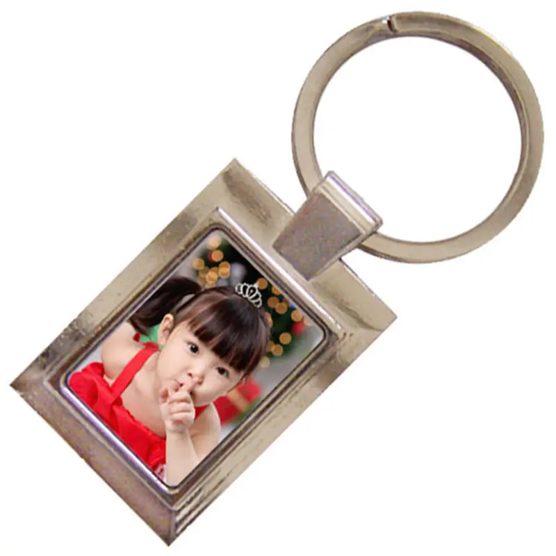 sublimation keychains blank metal square round heart key ring hot transfer printing custom consumables 15pieces/lot