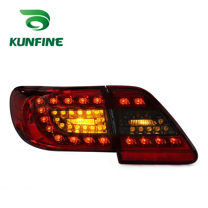 KUNFINE Pair Of Car Tail Light Assembly For TOYOTA COROLLA 2011 2012 2013 LED Brake Light With Turning Signal Light