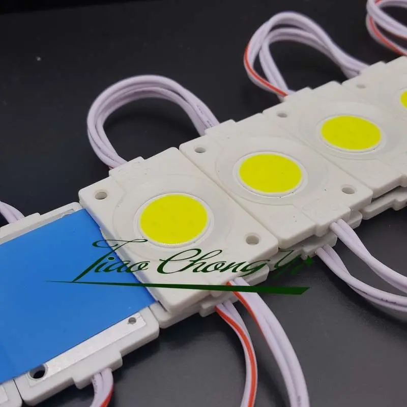 500PCS/lot 2.4W injection COB LED Module light,DC 12V advertising light Red Green blue yellow white  3 years warranty