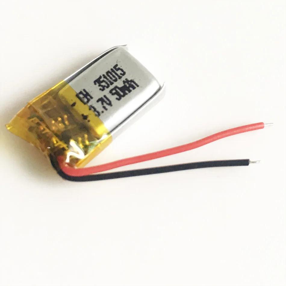 10 sztuk 3.7v 50mAh akumulator litowo-polimerowy LiPo do Mp3 okulary 3D słuchawki nagrywacz bluetooth zestaw słuchawkowy 351015