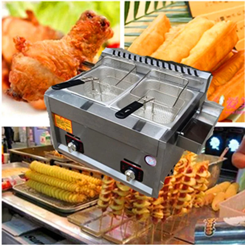 Gas heating stainless steel fryer fried chichen KFC potato frying machine  ZF