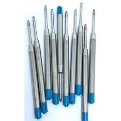 10pcs 1MM Metal Ballpoint Pen Refills DIY Blue Black Ink Medium Roller Ball Pen Office School Stationery Gift Dropshipping