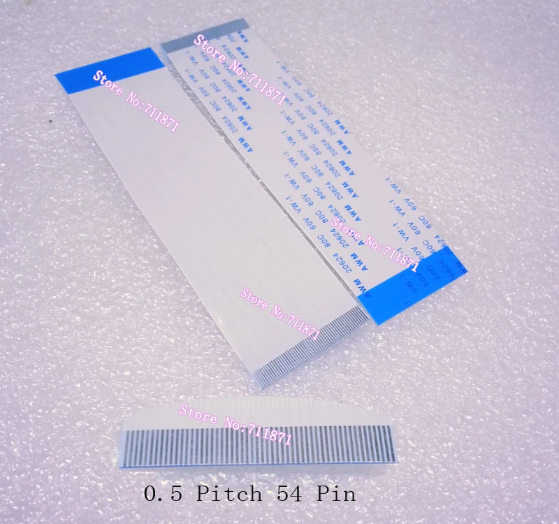 0.5 Pitch Type B 54Pin FFC Cable Line Flexible Flat Cable 100mm Reverse 54P FPC FFC Line Cable TTL FPC FFC Cable 54P ribbon Line