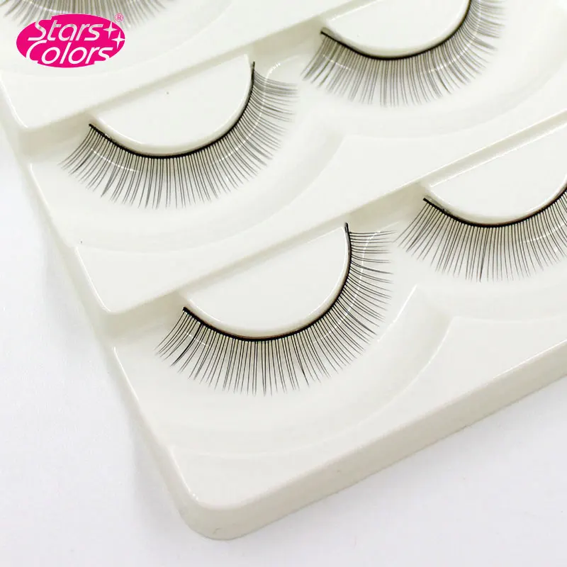 5 Pairs Pratice Strip Lashes for Training Eyelash Extensions Lash Mannequin Head Practice Kit Makeup Tool