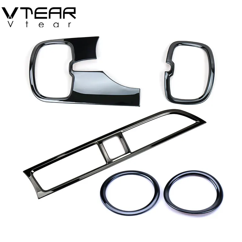 Vtear For Kia Rio 4 x line Accessories air outlet circle cover x-line interior mouldings car-styling chrome trim decoration 2019