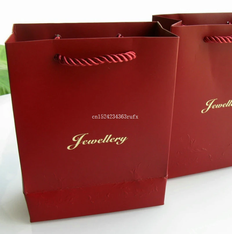 

300pcs Jewelry Bags Bracelet Ring Earring Box Paper Gift Bags Small Paper Bag Storage Container 14*7*18cm