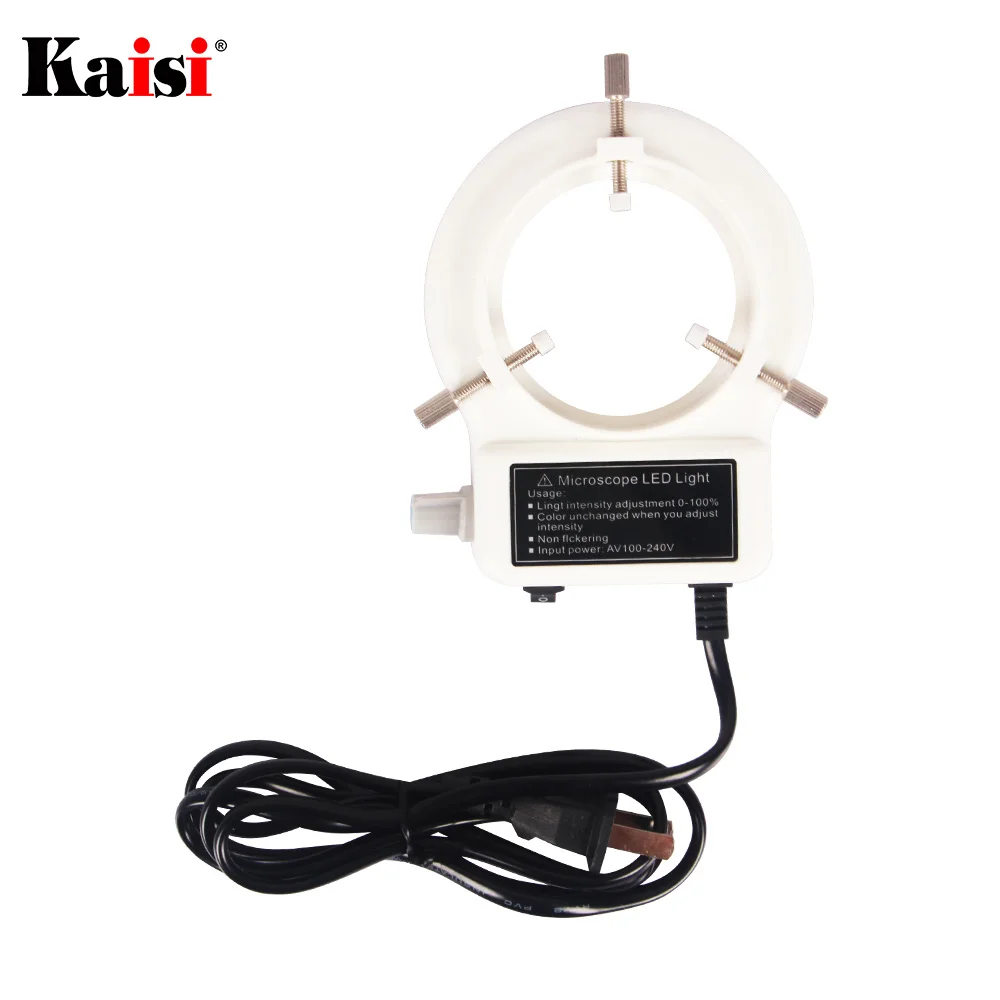 Kaisi Ultrathin 60 LED Adjustable Ring Light illuminator Lamp For STEREO ZOOM Microscope EU/US Plug