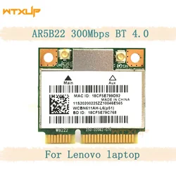 Atheros AR9462 AR5B22 802.11 mini pcie msata 300Mbps BT4.0 WLAN WiFi card for Lenovo Y400 Y500 Y410P S215 U330 U430