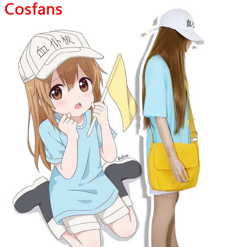 Anime Hot Cells at Work Cosplay Costume Platelet Cosplay Hataraku Saibou Women Costume Anime T Shirt Shorts Hat for Girl Dress