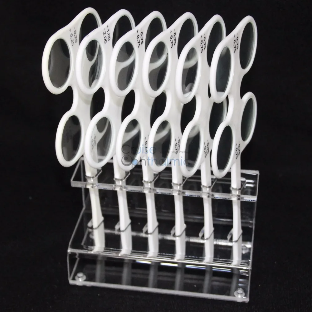 RRSH-6 Optometry Flippers Rack Set 6 Holes Cystal Clear Acrylic 6 mm thickness (Rack Set Not included)