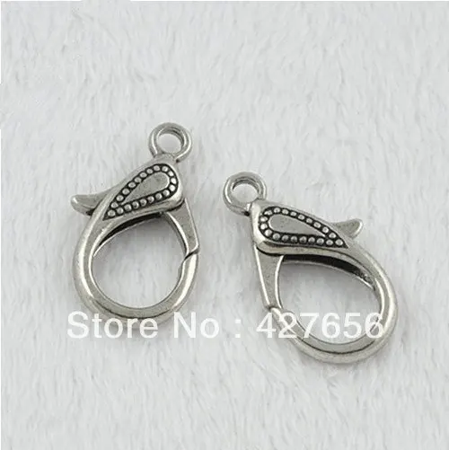 5pcs Large Heavy Good  Antique Silver tone Flower Printing Lobster Clasp Connector Pendant Charm Finding,DIY Accessory Jewellery