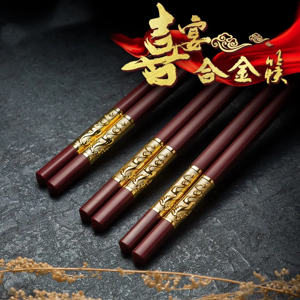 Handmade Japanese Chestnut Chopsticks Set With Value Gift box Red sandalwood chopsticks