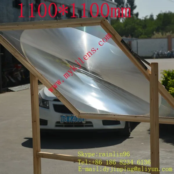 big size 1100*1100mm focal length 1300mm fresnel lens 3MM thickness Solar concentrator lens  solar energy