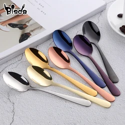 2Pcs Tea Spoon 18/8 stainless Steel Cake Fruit Spoons For Dessert Small Coffee Scoop Gold Dessert Tools for Snack Dinnerware