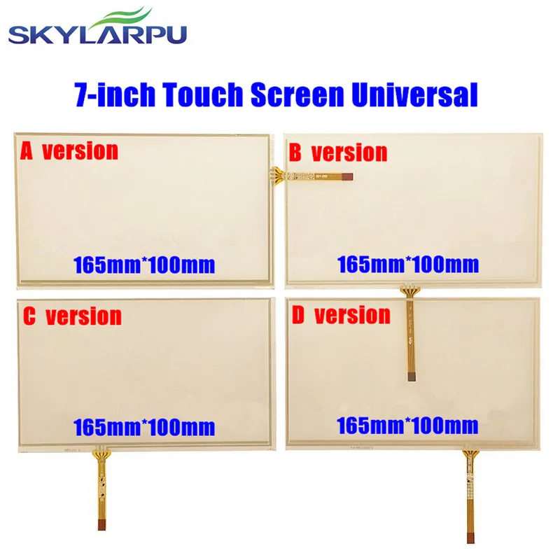 Skylarpu-pantalla táctil Universal para navegación de coche, Panel digitalizador de 7 pulgadas, 165mm x 100mm, DVD, 10 unids/lote