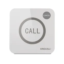 SINGCALL Wireless Calling System, Call Bell, Big Touchable Two Buttons with Waterproof Function,Call and Cancel Keys, APE520C