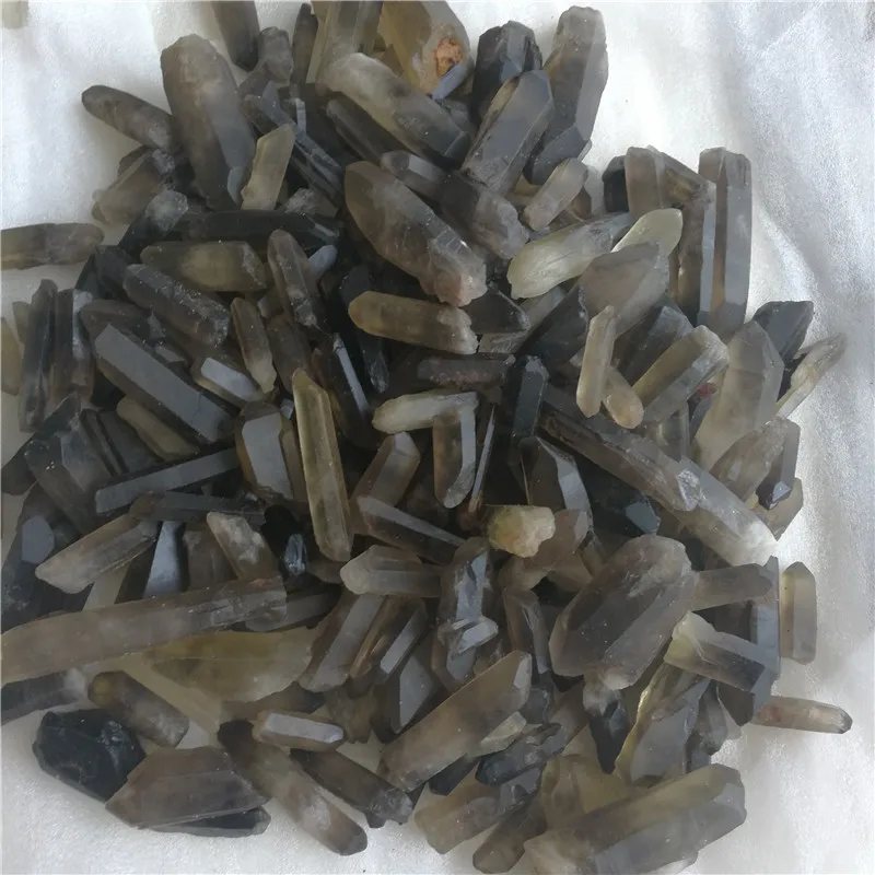 100g NATURAL tibetan BLACK Quartz Crystal point Specimen free shipping