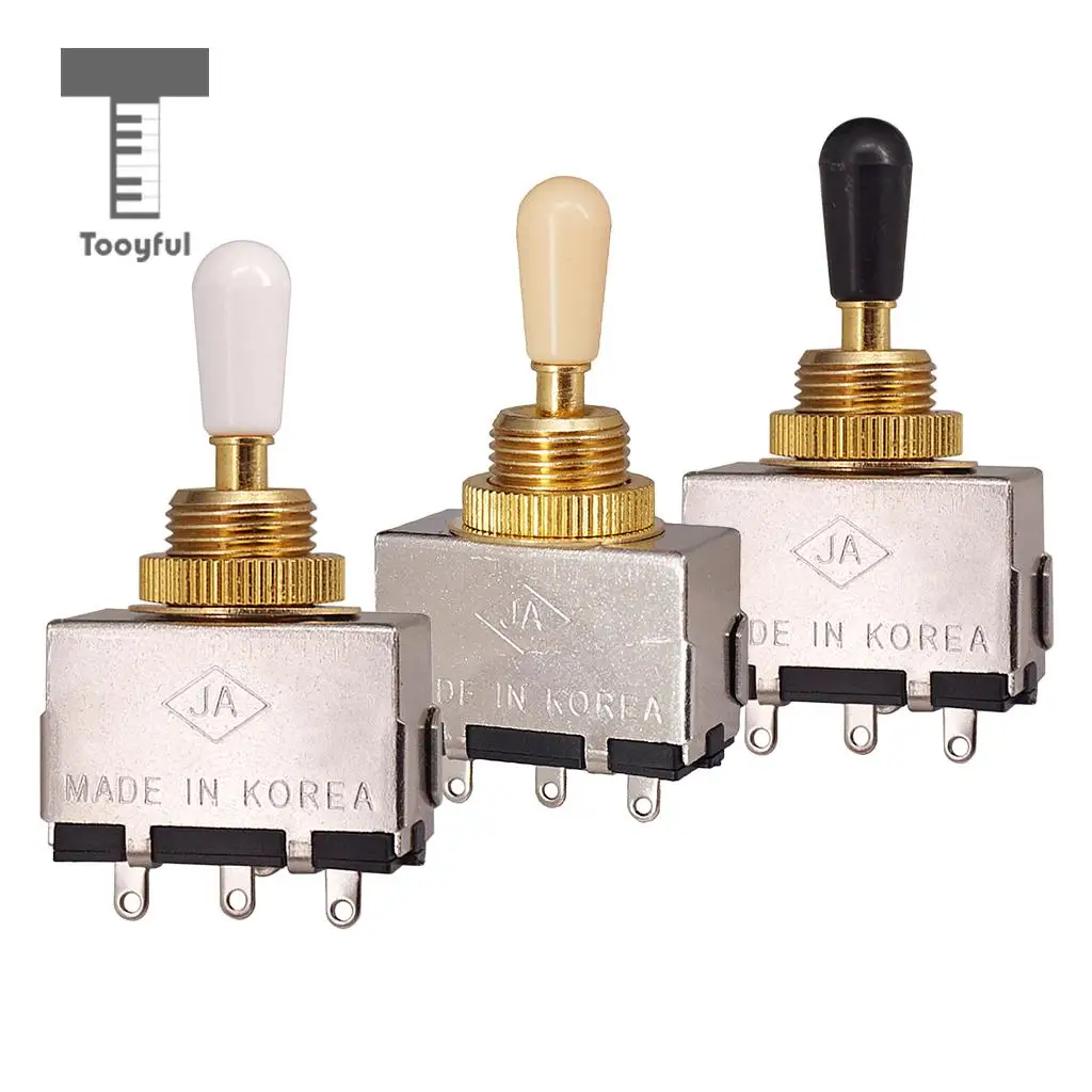 Tooyful Metal Closed 3 Way Pickup Selector Tone Toggle Switch for LP Electric Guitar Accessory