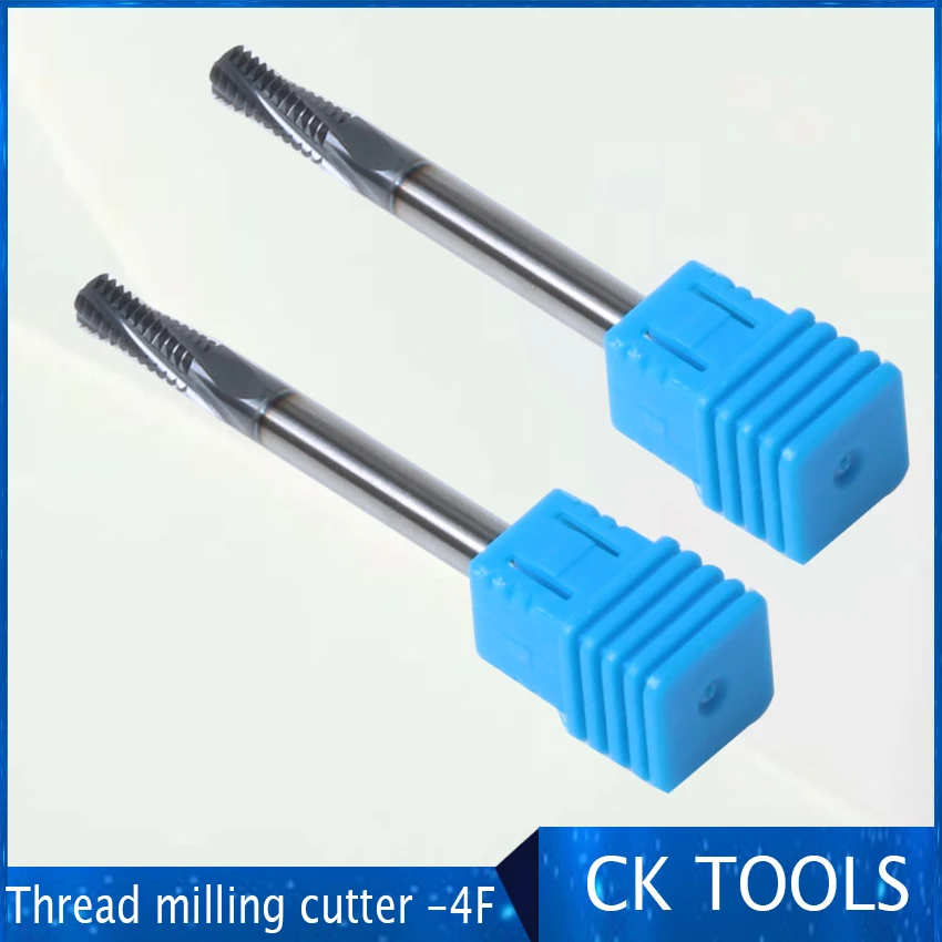 Carbide thread end mill 4F-M3 M4 M5 M6 M8 M10 M12 M14 M16*1.5 M8*1,thread mills,thread milling cutter with TIALN coating