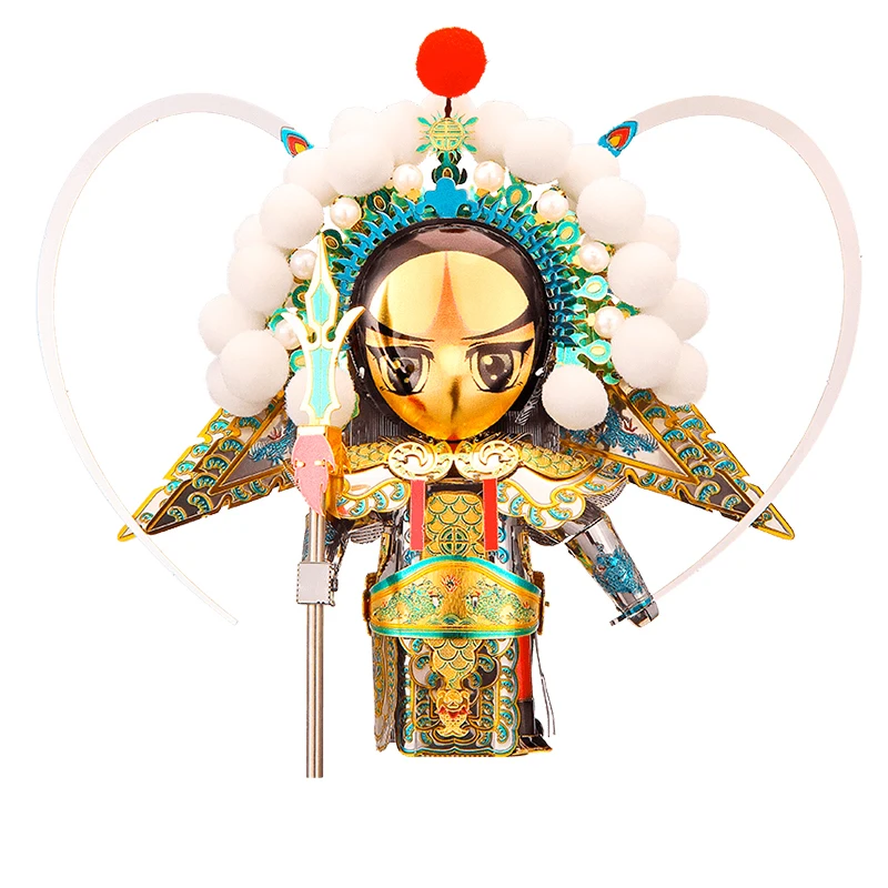 

Piececool YANG ZONGBAO Peking Opera 3D laser cutting Jigsaw puzzle DIY Metal model Educational Puzzle Toys for Adult gift