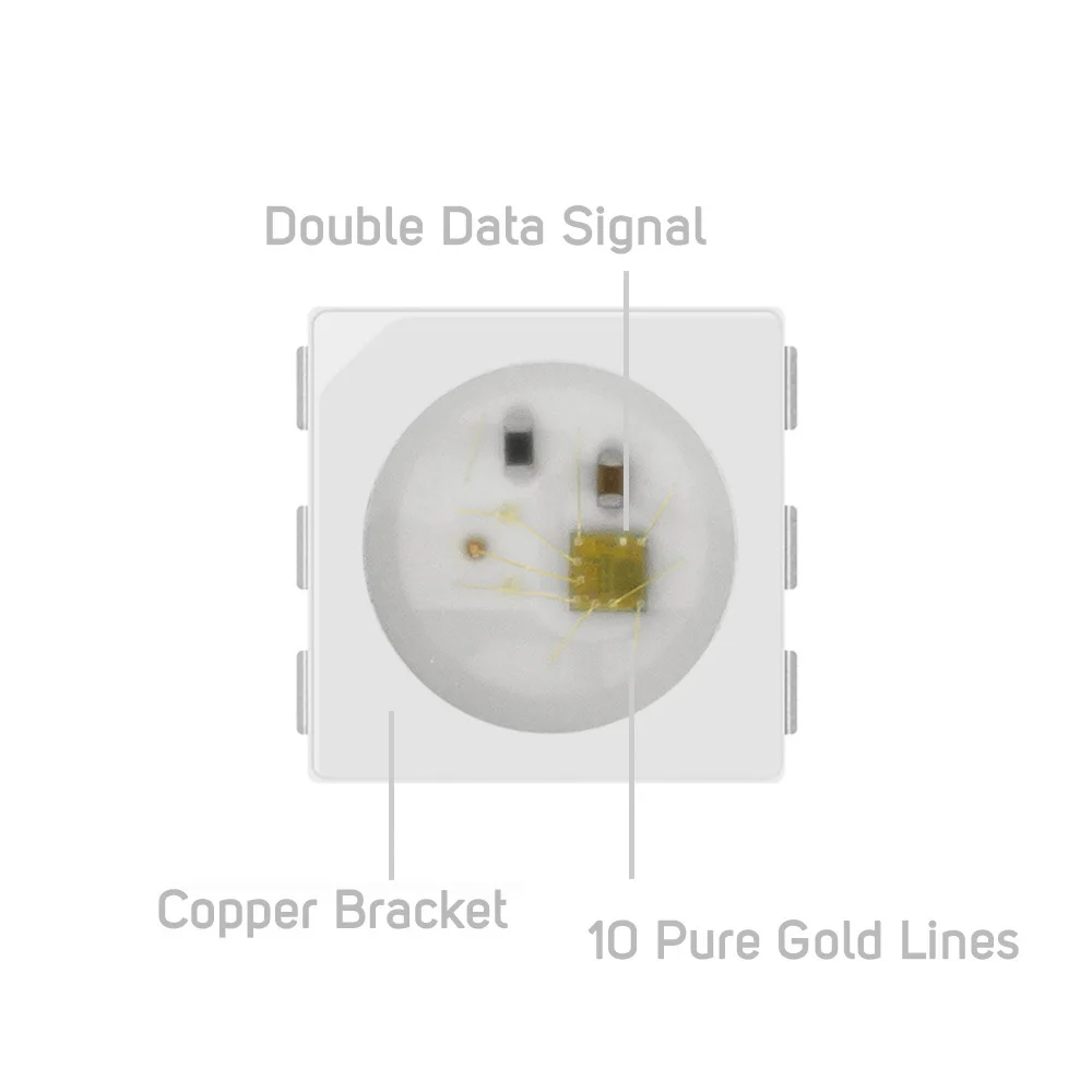 10~1000pcs WS2813 RGB LED Chip Dual-Signal 5050 SMD Black/White Version WS2813 Individually Addressable Digital DC5V