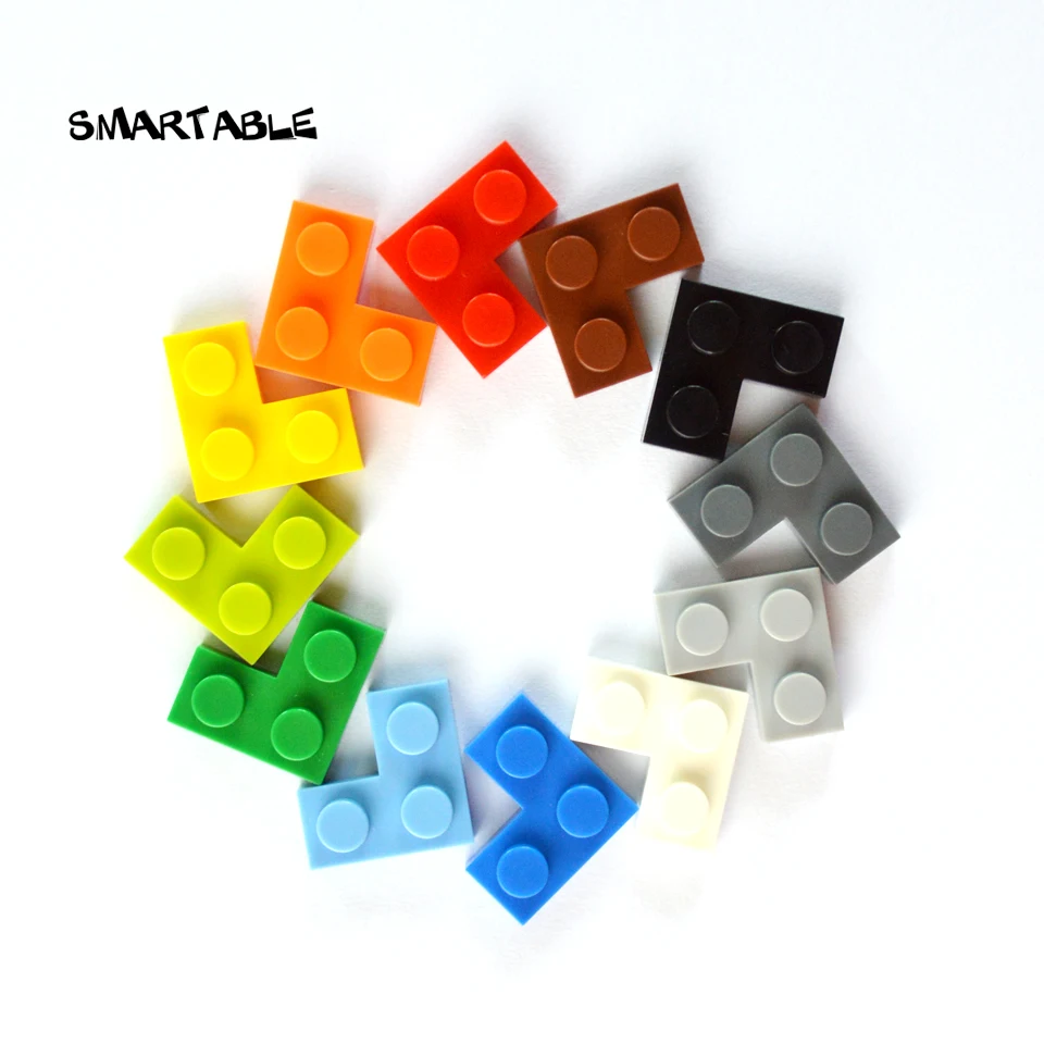 Smartable Plate 2x2 Corner Building Blocks Parts DIY LOGO Educational Creative Toys Compatible Major Brands 2420 Toys 200pcs/lot