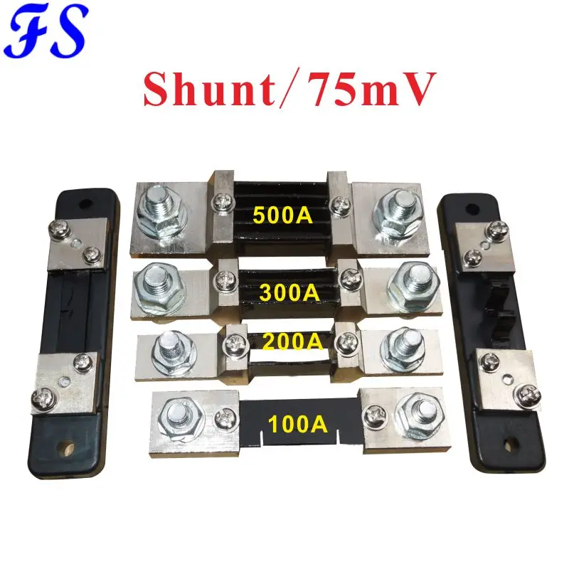 DC 50A 75mV Current Shunt Resistor Panel for Digital Amp Meter Analog Meter Ammeter 10A 20A 30A 100A 200A 300A 500A 1000A 75mV