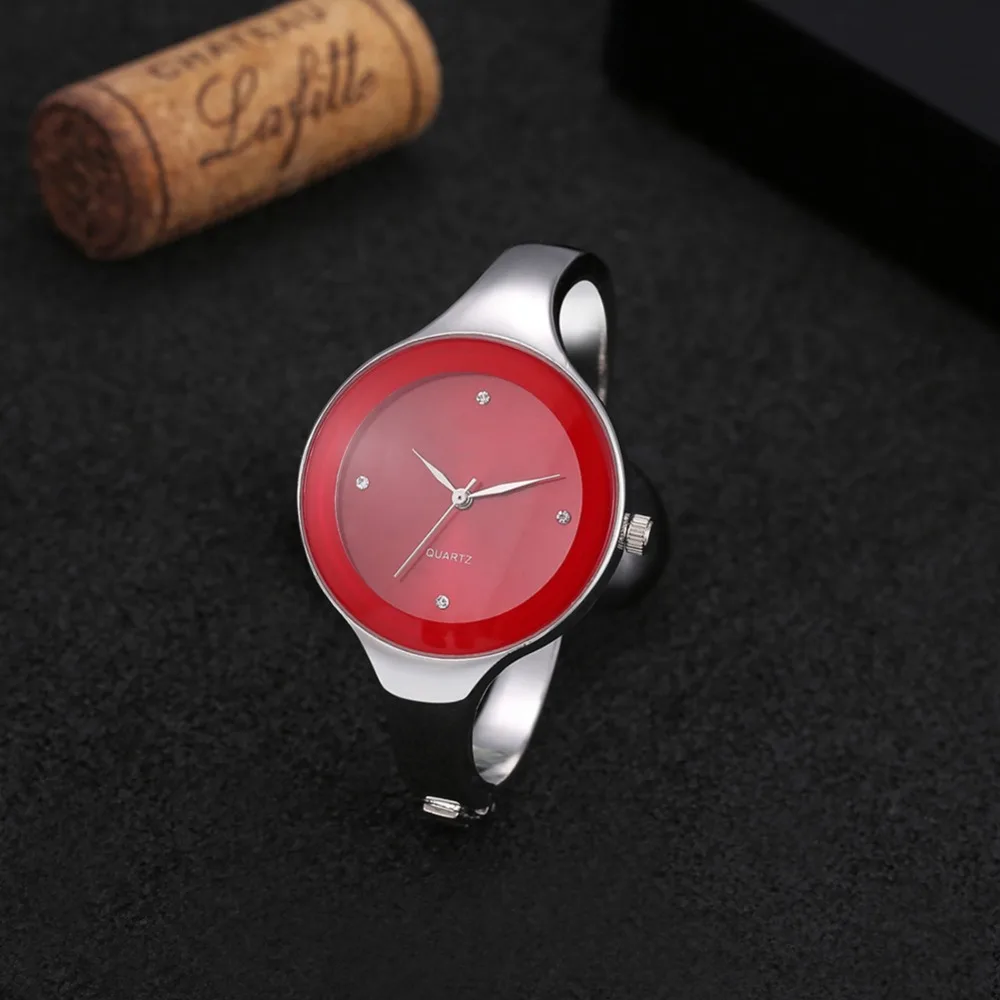 Montre de luxe en cristal pour femmes, Simple, à la mode, en acier inoxydable, horloge