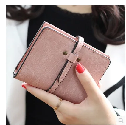 

Women PU Leather Small Wallet Female Cute Short Purse Lady Mini Card Holder Walet Portomonee with Coin Purse