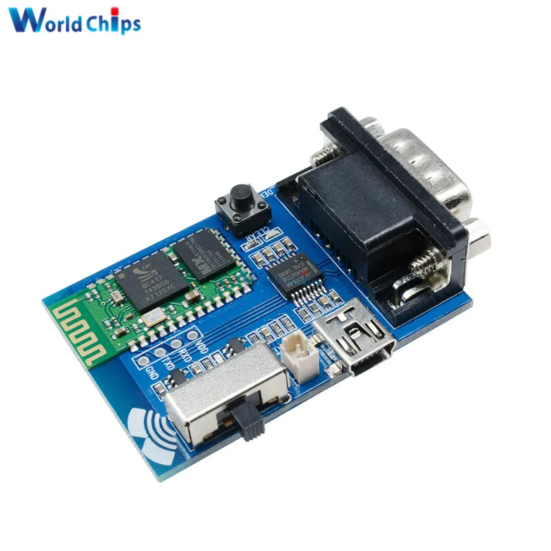 RS232 Bluetooth Serial Adapter Communication Master-Slave 2 Modes 5V Mini USB Bluetooth Serial Port Profile BC04-B