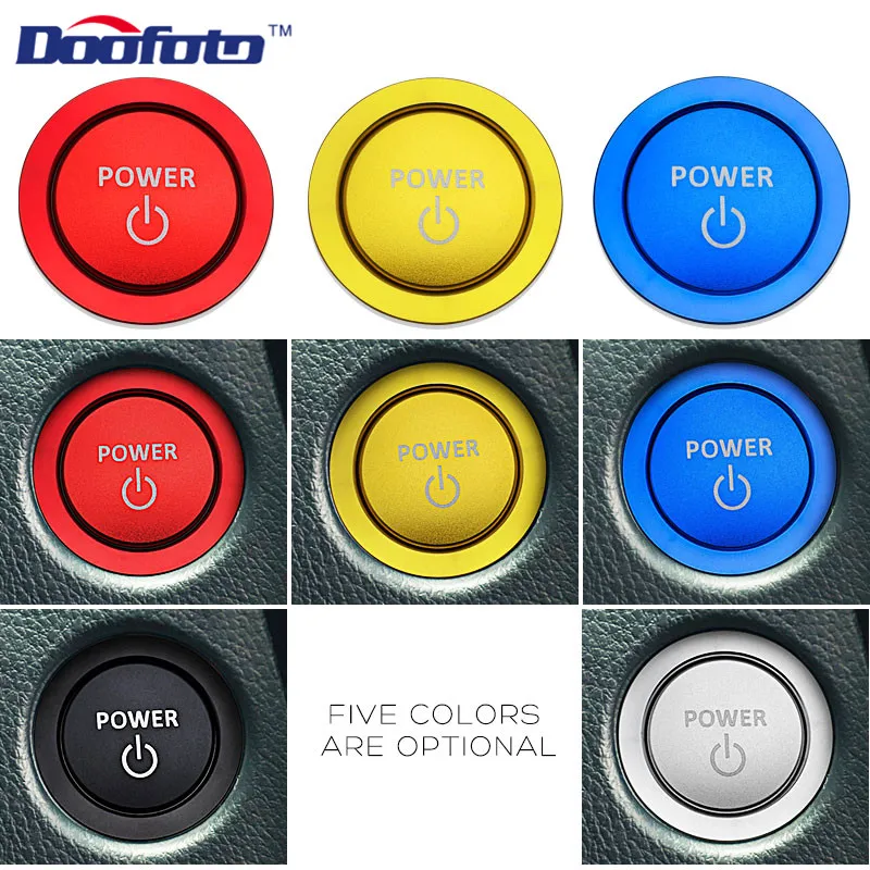 Doofoto Car Styling Start Stop Ring Engine Car Ignition Button Cover Case dla Toyota 86 FR-S Corolla C-HR CHR C HR Rav4 Yaris