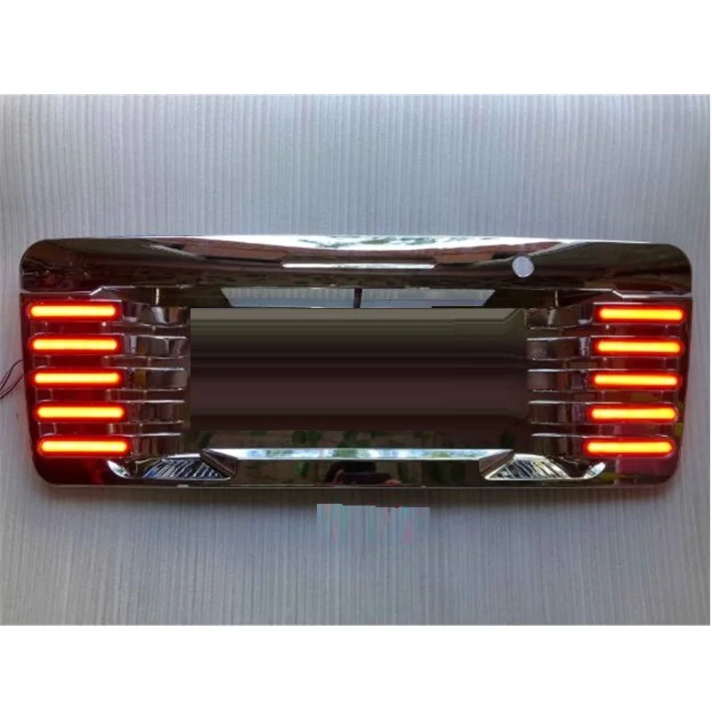 Extereior Rear License Plat Cover Rear Trims Plate Cover For Hiace 200 2005-2016 W/Led Brake Lights License Plate Cover Parts
