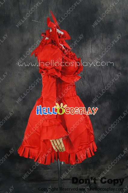 Dance In The Vampire Bund Cosplay Mina Tepes Red Dress Costume H008 image 2