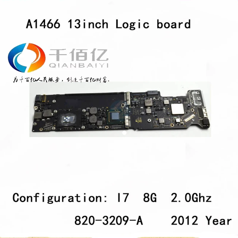 

Used with 100% working Logic board for Macbook Air A1466 mother board 13'' I7 8G 2.2Ghz 2012 year 820-3209-A