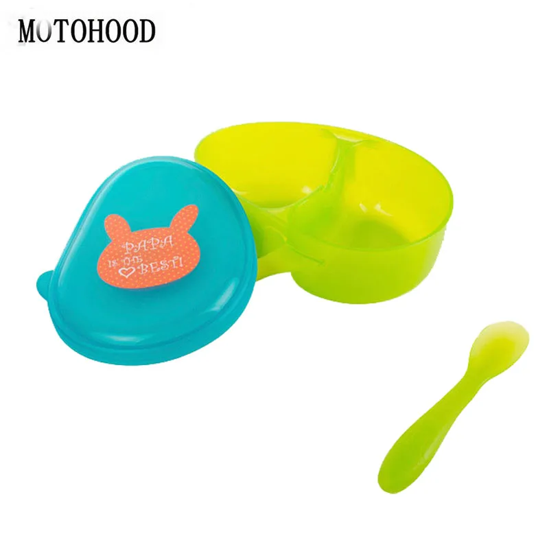 

MOTOHOOD Baby Food Feeding Kids Plate Baby Eating Bowl Dinnerware Sets Feeding Spoon Child Go Out Food Bowl Learning Dishes