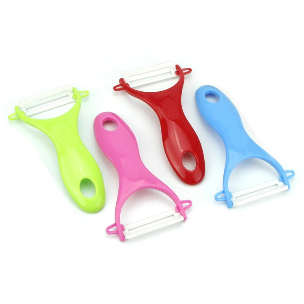 

4PCS Vegetable Fruit Multi-function handle Ceramic Peeler Skin Portable Household for home kiction Tool Accessories Random Color