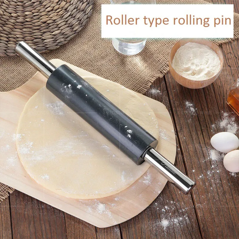 High-quality Noodle Rolling Pin Kitchen Cooking Tool Rolling Pin Commercial Restaurant Metal Rolling Pin (595mm*89mm)