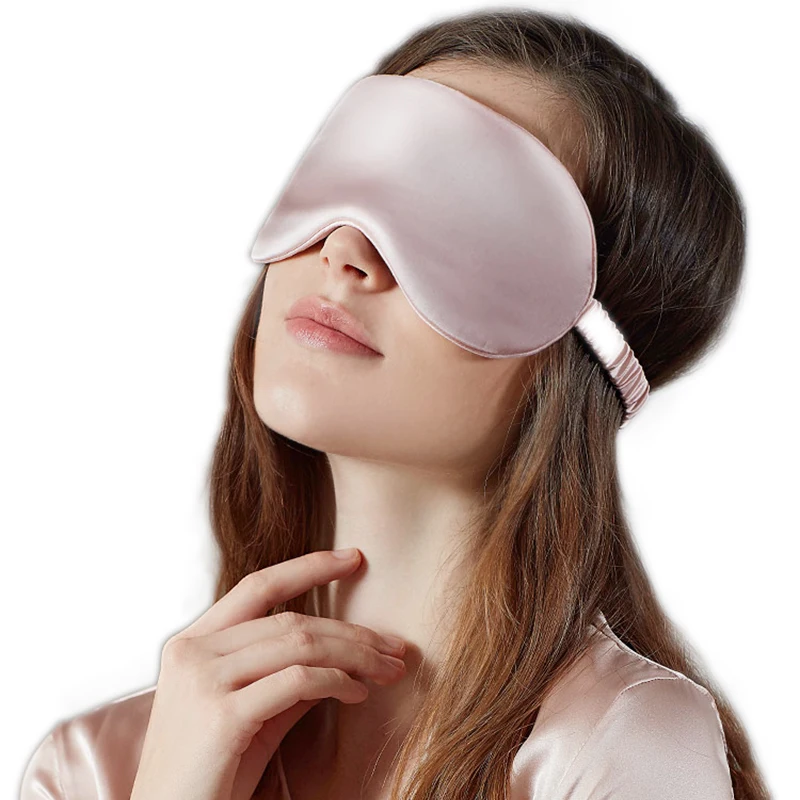 100% Pure Silk Double-Side Shading EyeShade Sleeping Eye Mask Cover Eyepatch Blindfolds Eyeshade Health Sleep Shield Light