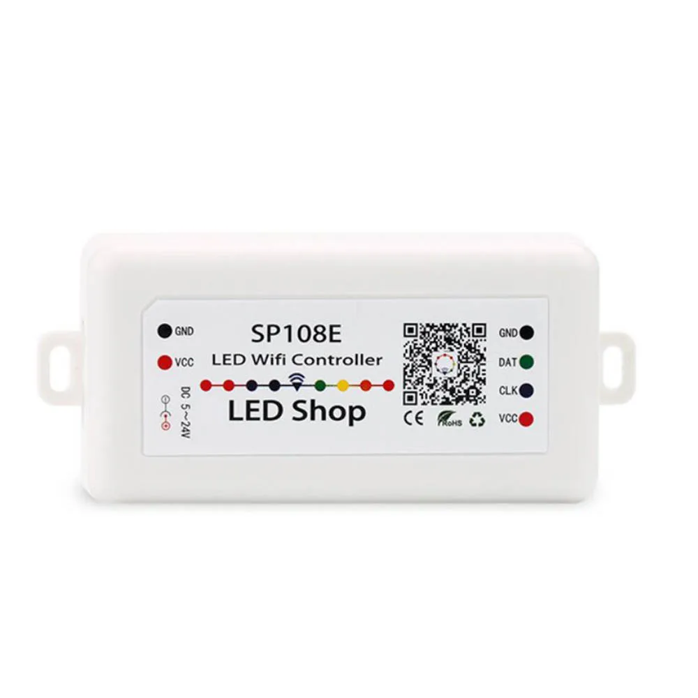 SP105E SP108E Bluetooth Wifi Magic Controller 2048 Pixels for WS2811 WS2812B 2801 6803 IC LED Strip Support IOS / Android APP