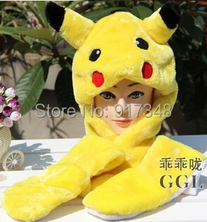 Animal Cartoon Winter Hat Scarf Glove Panda / Duck / Frog / Wolf / Cat / Monkey / Elephant / Brown Tiger / White Tiger