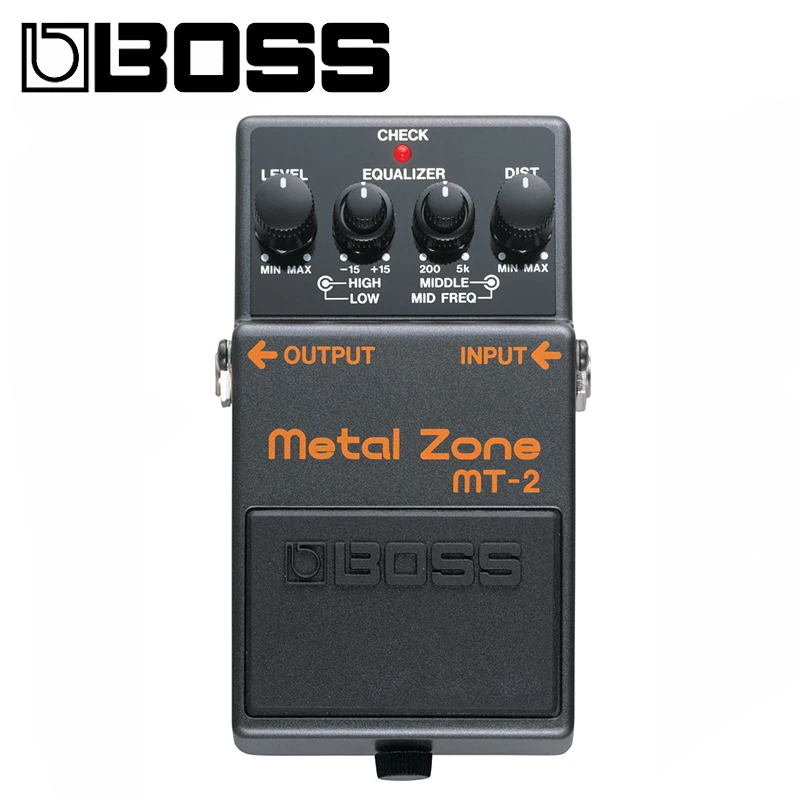 Boss MT-2 Metal Zone Distortion Guitar Pedal Bundle with Picks, Polishing Cloth and Strings Winder